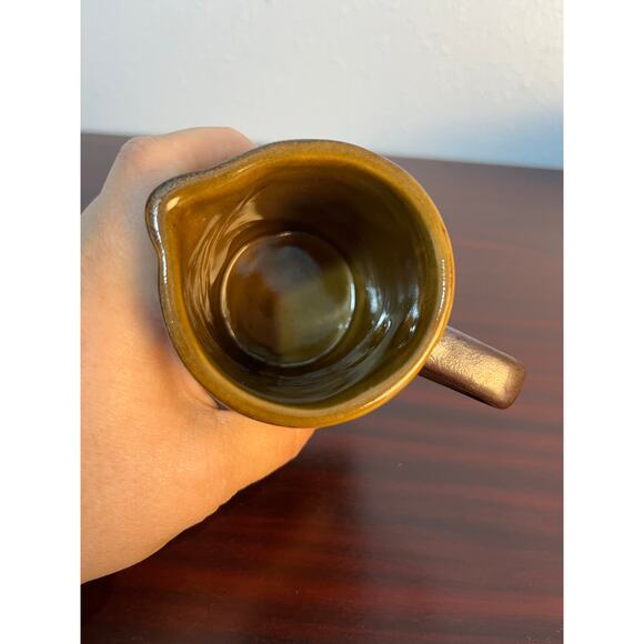 Ceramic Milk Creamer Pitcher Glazed Art Pottery 3" - Picture 5 of 9